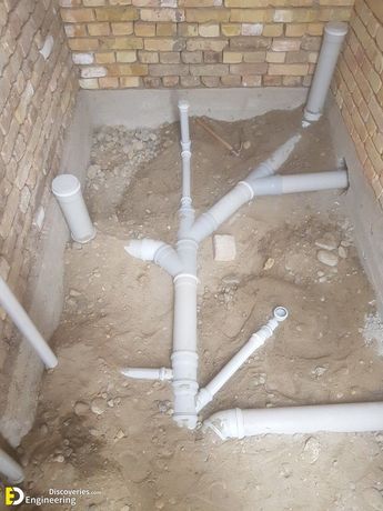 House Drainage System, House Drainage, Plumbing Layout, House Plumbing, Bathroom Design Layout, Bathroom Decor Ideas Themes, Plumbing Installation, Drainage System, Diy Plumbing