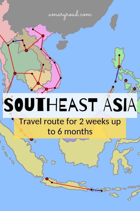 [2020] Southeast Asia Travel Route and Itineraries: From 2 weeks up to 6 months Southeast Asia Itinerary, Asia Itinerary, South East Asia Backpacking, Backpacking Routes, Thailand Travel Guide, Visit Vietnam, Backpacking Asia, Travel Route, Universal Studios Orlando