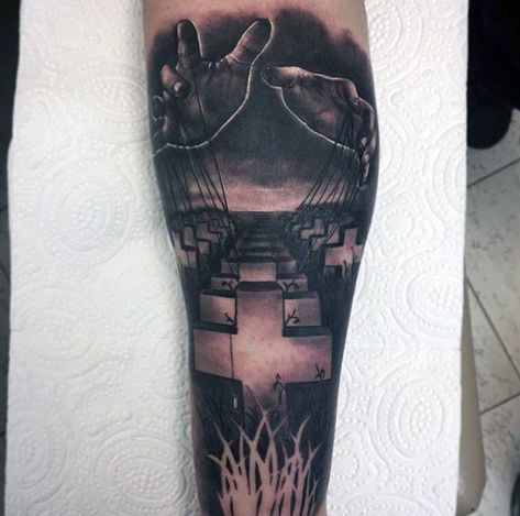 Metallica Sleeve Tattoo, Metallica Tattoo Ideas Design, Metallica Tattoo Ideas, Heavy Metal Tattoo Ideas, Metal Band Tattoos, Megadeth Tattoo, Chucky Tattoos, Mens Tattoo Designs, Heavy Metal Tattoo