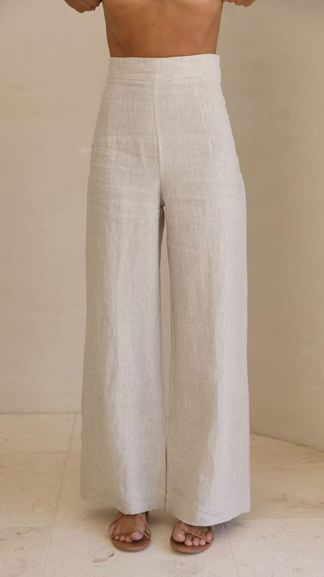 Boheme Style, Formal Pants Women, Summer Pants Outfits, Free Pants, Bottoms For Women, Everyday Casual Outfits, Tailored Clothes, Linen Fashion, Cotton Bottoms