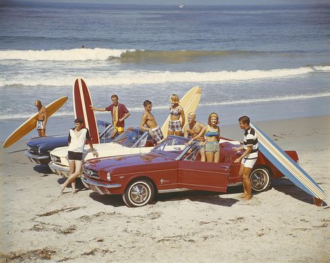 Friends With Surfboards In Car On Beach Photograph by Tom Kelley Archive Vintage Beach Party, Slim Aaron, Vintage Surfing, Beach Rides, Urban Road, Vintage Surf, Vintage Swimwear, Red Car, In Car