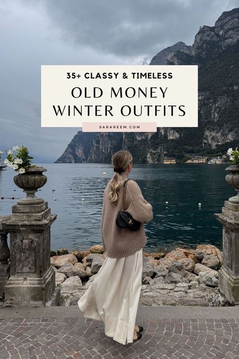 Looking for Old Money Winter Outfit ideas? Discover elegant, timeless, and classy outfit inspiration for women that captures the quiet luxury aesthetic. From chic coats to sophisticated skirts, these casual yet refined looks are perfect for winter 2024 and 2025. Embrace a wardrobe of effortless elegance with these old money winter outfits that blend style and warmth. #OldMoney #WinterOutfits #TimelessStyle #OutfitIdeas #ClassyFashion Luxe Winter Aesthetic, Christmas Outfits For Cold Weather, Winter Day Dresses Casual, Vacation Outfits 70 Degrees, Winter Ocean Outfit, Italian Women Winter Style, Christmas Day Comfy Outfit, Classy Outfits For Women Fall, The Ritz Outfit