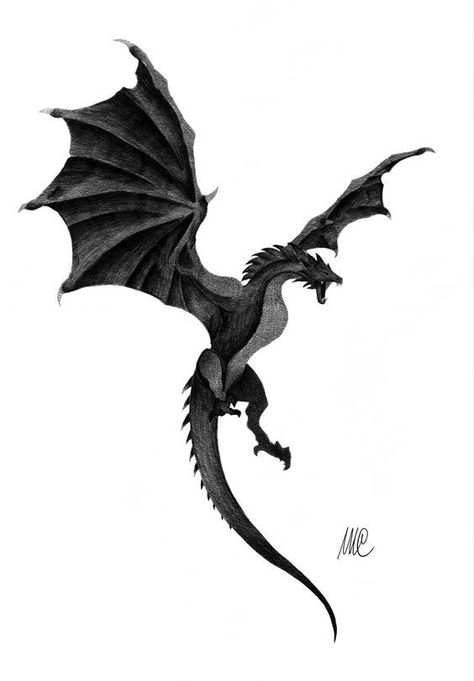 flying dragon Fantasy Dragon Flying, Black Dragon Flying, Dragon Tattoo Reference, Wyvern Tattoo Designs, Dragon Flying Drawing Reference, Drawing Dragon Wings, Large Dragon Art, Dragon Flying Reference, Flying Dragon Illustration