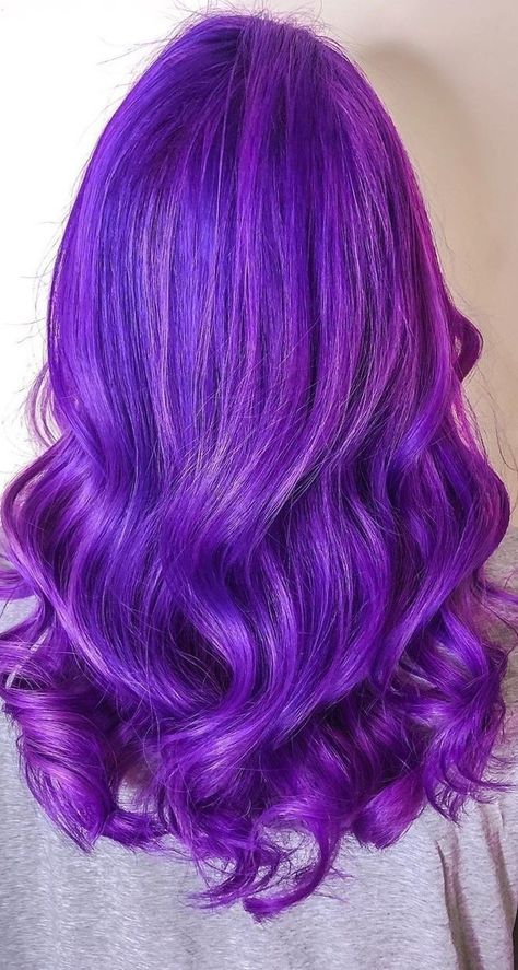 Neon Purple Hair, Vibrant Purple Hair, Purple Hair Color, Purple Neon, Neon Hair, Lavender Hair, Hair Color Purple, Neon Purple, Vibrant Purple