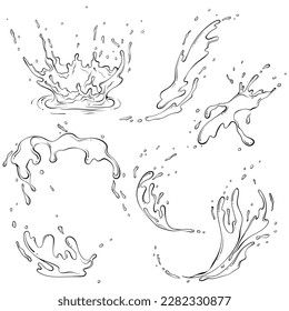 176,002 Water Splash Sketches Images, Stock Photos, 3D objects, & Vectors | Shutterstock Drawing Water Splash, Water Splashing Drawing, Splash Of Water Drawing, Shipwreck Drawing Easy, Splash Water Drawing, How To Draw Water Splash, Water Movement Drawing, Splashing Water Drawing, Water Reference Drawing