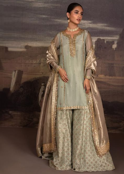 Gharara Designs, Desi Fits, Desi Outfits, Pakistani Fashion Party Wear, Pakistani Fashion Casual, Pakistani Fancy Dresses, Pakistani Clothes, Desi Clothes, Simple Pakistani Dresses