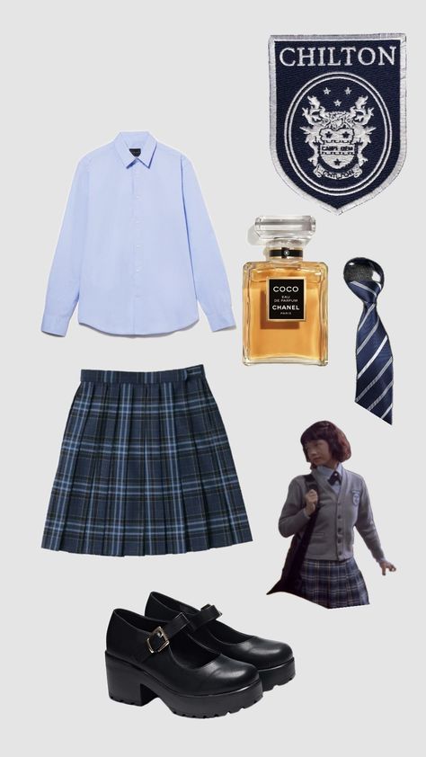 #madeline #outfitchallenge #chilton #collages #gilmoregirls Rory Gilmore Chilton Uniform, Chilton Uniform, Rory Chilton, Rory Gilmore Chilton, Duo Halloween Costumes, House Deco, Costume Inspo, Outfit Challenge, Outfit Collage