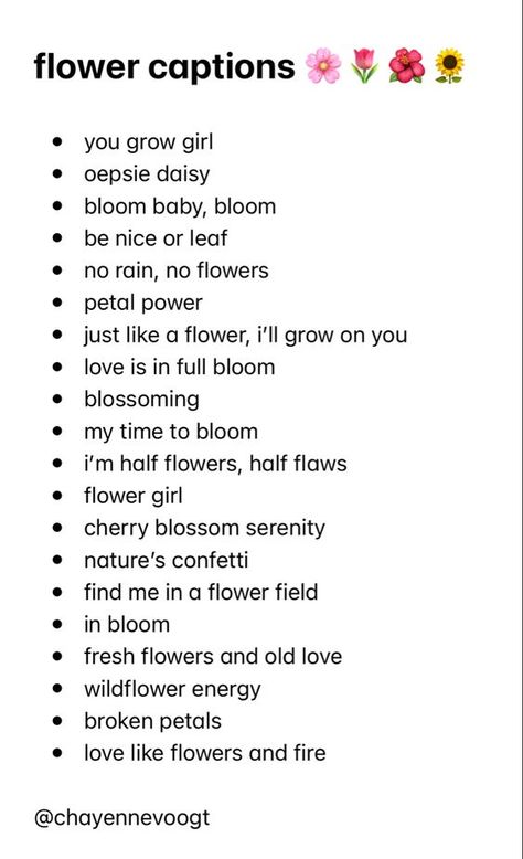 flower captions Captions For Instagram Flower Post, Short Sweet Insta Captions, Flower Story Caption, Love Bloom Quotes, Flowers Related Captions, Flowers Caption For Instagram Story, Flower Photo Captions, Flower Ig Captions, Floral Instagram Captions