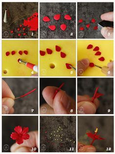 Plants Crystals, Polymer Clay Recipe, Polymer Clay Kunst, Flowers Clay, Polymer Flowers, Polymer Clay Flower Jewelry, Miniature Flowers, Polymer Clay Jewelry Tutorials, Polymer Clay Diy