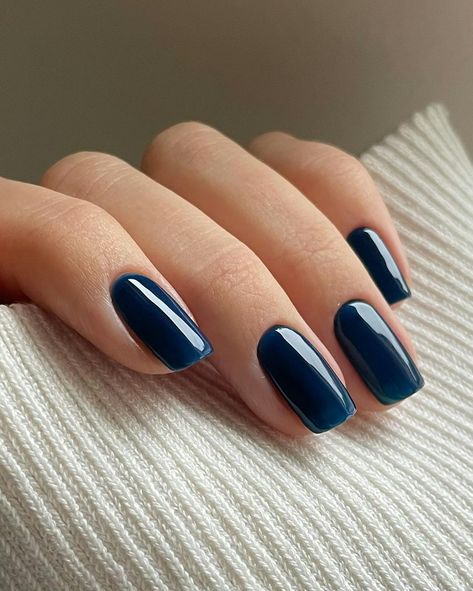 The 44 Best Blue Manicures for 2024 Fox Eye Makeup, Best Fall Nail Colors, Opi Nail Colors, Chrome Nail Powder, Fall Manicure, Fake Nails With Glue, Blue Nail Designs, Blue Nail, Nails Polish