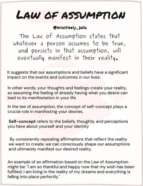 money affirmations law of assumption What Is Law Of Assumption, Law Of Assumption Vs Law Of Attraction, Laws Of Assumption, Law Of Assumption Tips, Law If Assumption, Law Of Assumption Money, Appearance Change Law Of Assumption, Law Of Least Effort, Mental Diet Law Of Assumption