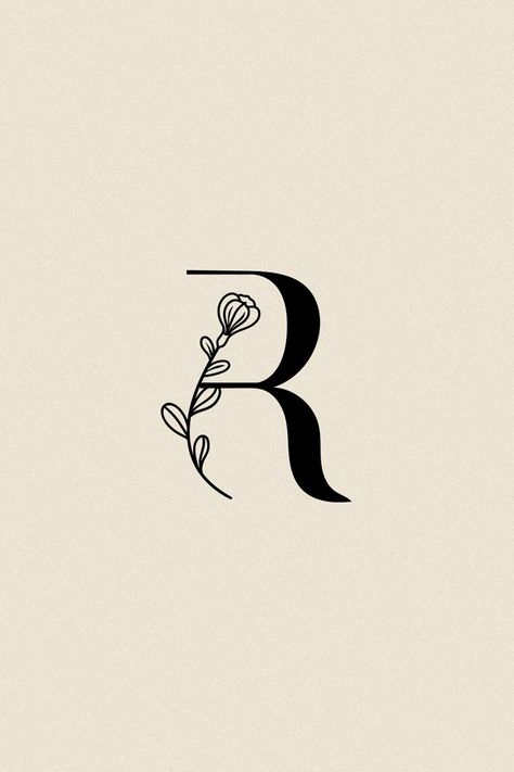 Letter R Tattoo, Beauty Branding Design, R Letter Design, Design Branding Identity, Printable String Art Patterns, R Letter, Desain Buklet, Sketch Tattoo Design, Cool Pencil Drawings