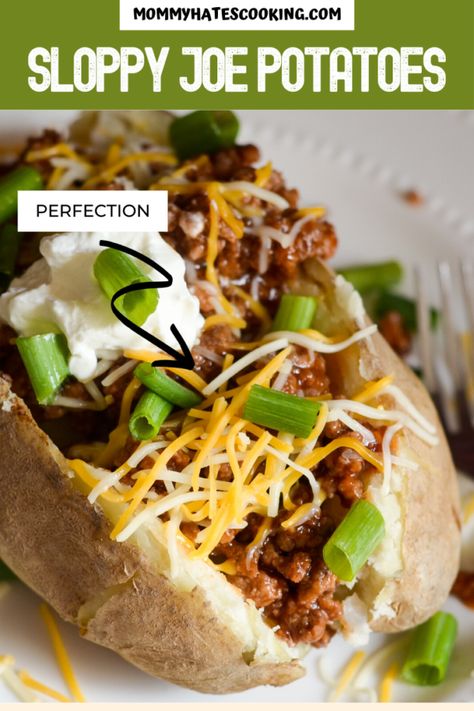 Baked Potato Dinner, Baked Potato Bar, Stuffed Baked Potatoes, Potato Dinner, Loaded Baked Potato, Potato Toppings, Sloppy Joes Recipe, Baked Potato Recipes, Loaded Baked Potatoes