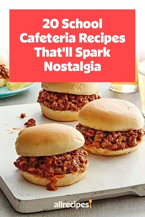 School Cafeteria Sloppy Joes, Nostalgic School Lunch, Vintage Cafeteria Recipes, Cafeteria Sloppy Joe Recipe, School Lunch Cafeteria Recipes, School Food Service Recipes, School Cafeteria Sloppy Joe Recipe, School Lunch Cafeteria Aesthetic, Usda School Lunch Recipes