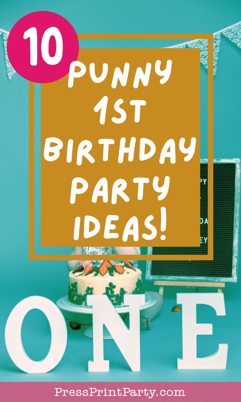 Celebrate your little one's big day with these Punny 1st Birthday Party Ideas! Perfect for both girls and boys, these creative party themes, decorations, and party favors are filled with sweet puns and funny touches. From "wild one" themes to clever wordplay, these ideas are perfect for making your child's first birthday unforgettable. Get inspired with these fun and unique party ideas! by Press Print Party! 1st Birthday Pun Themes, One Year Old Birthday Theme Ideas, 90s Theme First Birthday Party, 1st Bday Food Ideas, Cheese Themed Birthday Party, Food Themed First Birthday Party, First Birthday Pun Themes, Funny 1st Birthday Theme, Gender Neutral First Birthday Theme