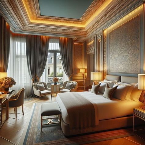 Hotel Suite Bedroom, Beautiful Hotel Rooms, Boutique Hotel Ideas, Oasis Hotel, Hotel Style Bedroom, Luxury Hotel Suites, Padua Italy, Luxury Hospitality, Hotel Suite Luxury