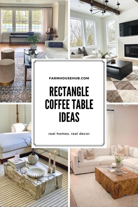 RECTANGLE COFFEE TABLE Contemporary Living Room Coffee Tables, Coffee Table Styling Living Rooms, Coffee Table Decor Living Room, Central Table, Rectangle Coffee Table, Gatherings With Friends, Living Room Setup, Table Decor Living Room, Coffee Table Rectangle