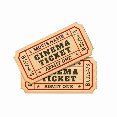 Retro Movie Ticket, Movie Theater Tickets, Stage Aesthetic, Ticket Cinema, Ticket Drawing, Kino Box, Red Ticket, Theater Aesthetic, Pink Calendar