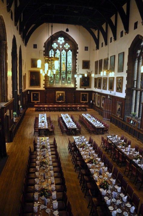 Castle Classroom Aesthetic, School Castle Aesthetic, Mess Hall Design, Durham University Library, Castle School Aesthetic, Boarding School Castle, University Dining Hall Design, University Of Durham, Castle Boarding School