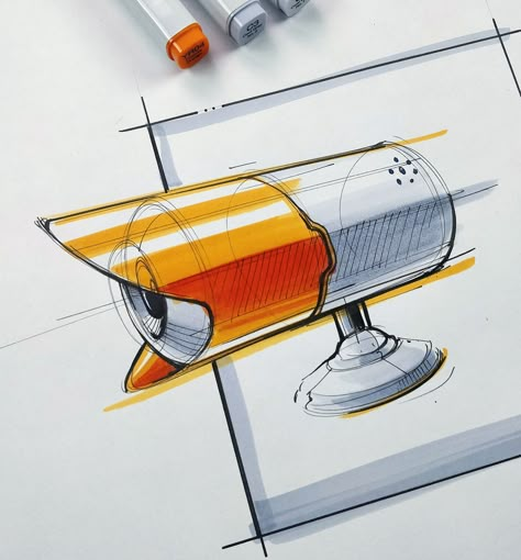 Sketches & Illustrations 2021 (Part 8) on Behance Industrial Design Drawing, Product Sketching, Marker Rendering, Basic Sketching, Jewel Drawing, Industrial Design Portfolio, Marker Sketch, Product Sketches, Architecture Drawing Sketchbooks