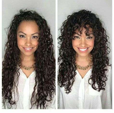 Long Curly Hair With Bangs, Long Curly Haircuts, Natural Curly Hair Cuts, Layered Curly Hair, Youve Been, Curly Hair Photos, Hair With Bangs, Haircuts For Curly Hair, Long Curls