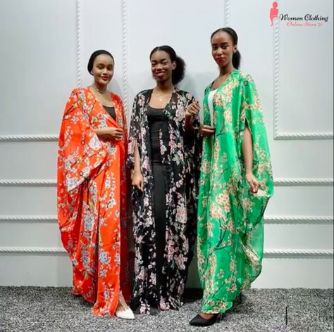 5 African Style Dresses to Add to Your Wardrobe Right Now Cardigan Hijab, Abaya Kimono, Dubai Abaya, Kaftan Abaya, Orange Cardigan, Dress African, Muslim Dress, Dress For Summer, Abaya Dress