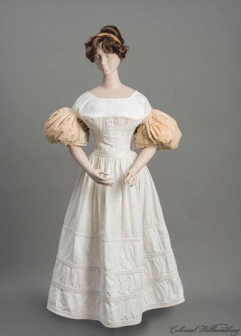 Sleeve Puffs – Works – Costumes – The Collections – The Colonial Williamsburg Foundation 1905 Dress, 1800 Dress, 1870 Dress, 1840 Dress, 1830s Dress, 1800's Dress, 1830s Fashion, Colonial Williamsburg, Gorgeous Clothes