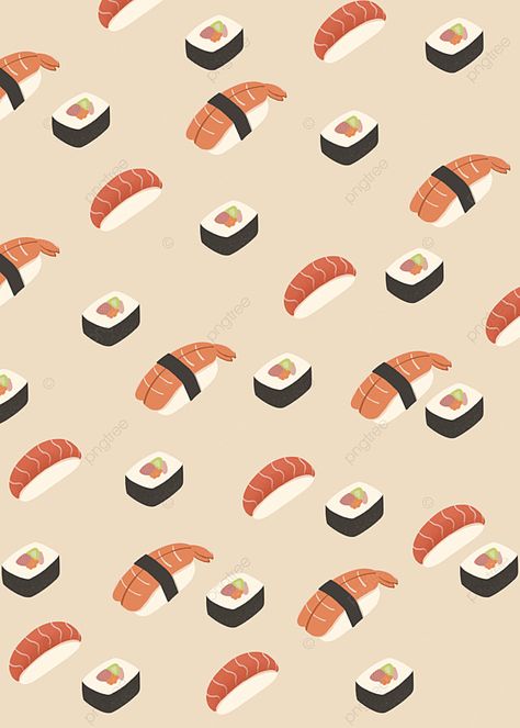 Sushi Background, Sushi Poster, Sushi Stickers, Boxer Pattern, Sushi Cartoon, Sushi Wrap, Inspiration Stickers, Japanese Food Sushi, Japanese Background