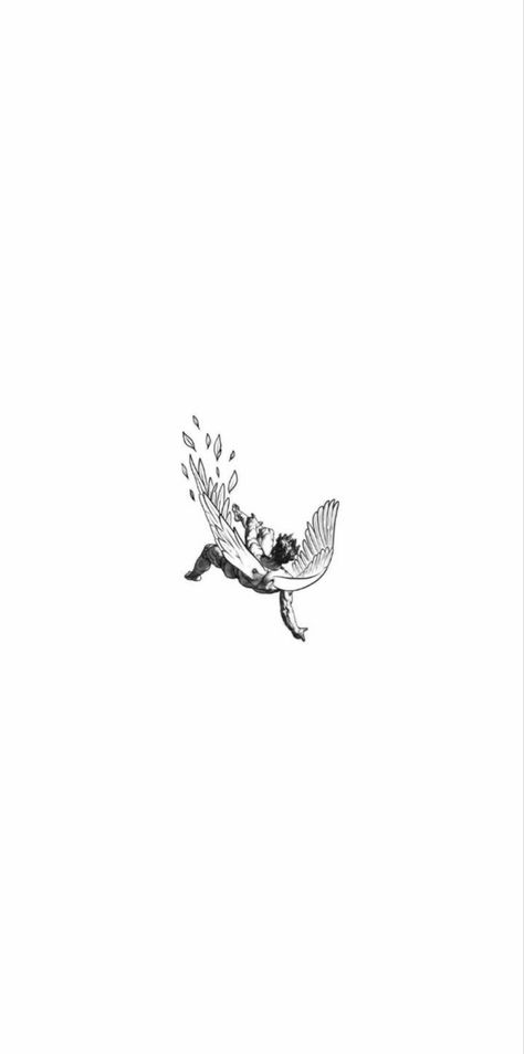 Icarus Small Tattoo, Mens Small Forearm Tattoos Ideas, Creek Mythology Tattoo, Male Line Tattoo, Pray For Us Icarus, Minimalist Icarus Tattoo, Female Icarus Tattoo, Small Fine Line Tattoo Men, Small Collar Bone Tattoo For Men