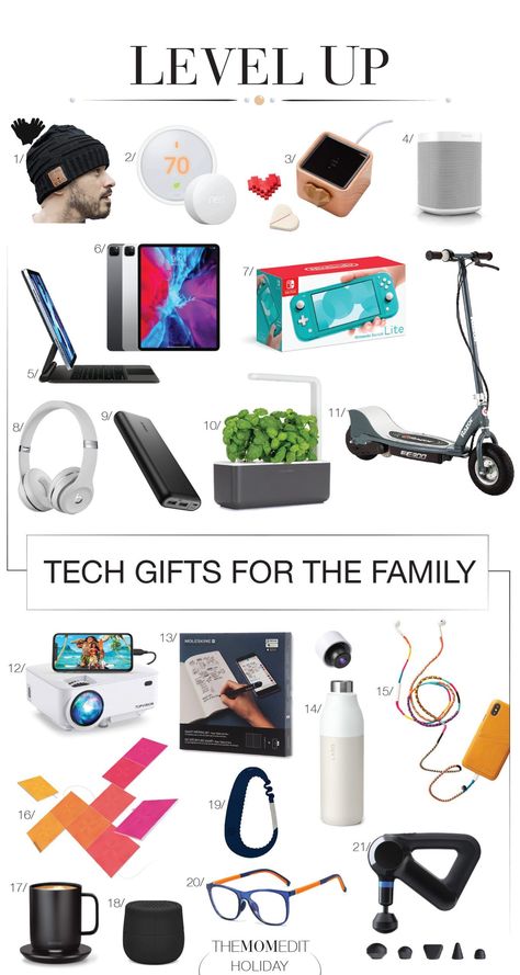 COOL TECH GIFTS FOR THE WHOLE FAMILY AT HOME | Ahhh, yes. For comfort at home — electronics. Cool tech gifts from Nintendo Switch to projectors & speakers — for the whole fam (kids, teens, him & her). | #TheMomEditHome #TheMomEditGiftGuides #FamilyHolidayGifts #TopTechGifts2020 #TechGifts2020 #BestTechGifts #TechGiftsWomen #CoolTechGifts #TechGiftsMen #FamilyGiftsChristmas Christmas Tech Gifts, Tech Gifts For Her, Tech Gifts For Teenagers, Best Electronic Gifts, High Tech Gifts, Top Tech Gifts, Tech Gifts For Men, Electronic Gifts For Men, Gifts For Techies