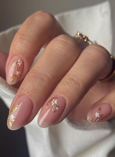 Wow Nails, Subtle Nails, Fancy Nails Designs, Minimal Nails, Bridal Nails, Elegant Nails, Classy Nails, Floral Nails, Fancy Nails