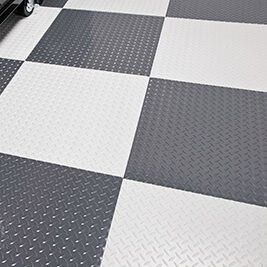 garage flooring samples - GarageFlooringLLC.com Parking Area Tiles Design, Parking Tiles Design Indian Latest, Garage Floor Tiles Design, Car Parking Tiles Design Indian, Parking Flooring Pattern, Parking Wall Tiles Design, Parking Tiles Design Indian, Lobby Tiles, Tiles Hall