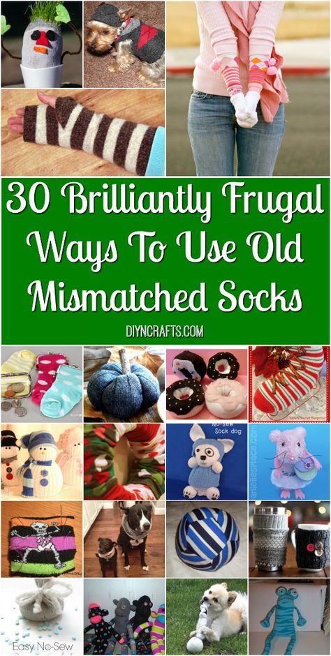 30 Brilliantly Frugal Ways To Use Old Mismatched Socks - The best socks upcycling, repurposing ideas curated by diyncrafts.com team! Enjoy <3 via @vanessacrafting Clay Mation, Mismatched Socks, Repurposing Ideas, Best Socks, Yabu Pushelberg, Crafts For Teens To Make, Diy Socks, Sock Crafts, Diy And Crafts Sewing