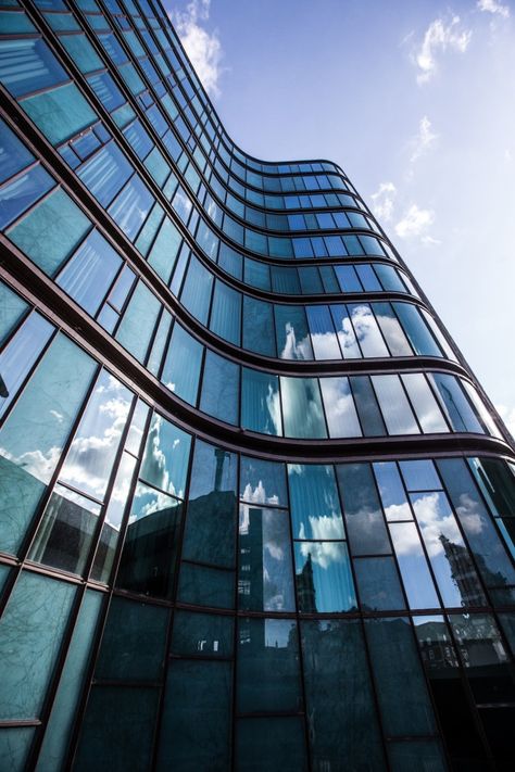 Glass Building Aesthetic, All Glass Building, Glass Building Architecture, Glass Building Facade, Facade Photography, Pictures Of Buildings, Technology City, Building Windows, Glass City