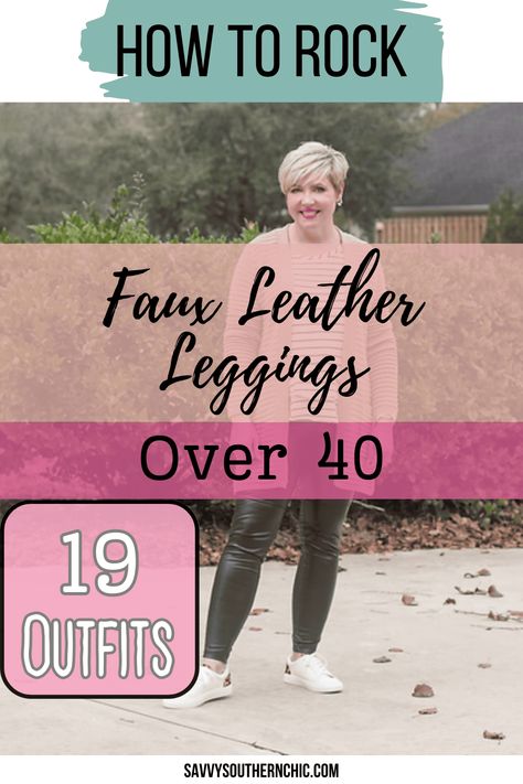 19 Faux Leather Leggings Outfits to Copy Now for 2023 Faux Leather Tights Outfit, Faux Leggings Outfit Night Out, Shiny Leather Leggings Outfit, Best Faux Leather Leggings, Outfit Ideas With Faux Leather Leggings, Styling Black Leather Leggings, Sequin Leggings Outfit Casual, Outfit Leather Leggings, Cheap Casual Faux Leather Leggings