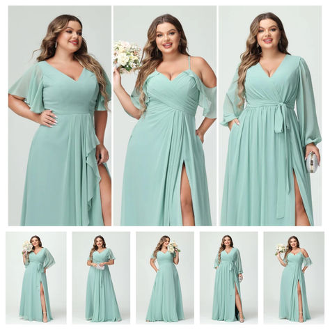 Plus Size Bridesmaid Dresses Flattering Wedding, Bridesmaids Dress Plus Size, Plus Size Blue Bridesmaid Dresses, Bridesmaid Dresses Big Size, Bridesmaid Dresses For Plus Size, Plus Size Bridesmaid Dresses Flattering, Wedding Pastel Colors, Plus Size Bridesmaid Dresses Long, Plus Size Bridesmaids Dresses