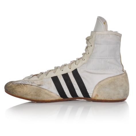 Freddie Mercury’s worn Adidas high-top sneakers, 1980s | Freddie Mercury: A World of His Own | The Evening Sale | 2023 | Sotheby's Freddie Mercury Shoes, Funky Clothing, Adidas High Tops, Adidas High, Freddy Mercury, Funky Outfits, Black Felt, Freddie Mercury, High Top