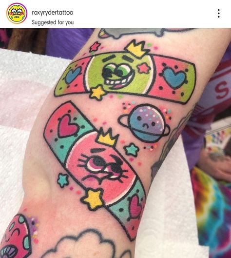 Nostalgia Tattoo Ideas, Webkinz Tattoo, 90s Flash Tattoo, Nostalgic Tattoos, Top Surgery Tattoo, Sarah Tattoo, Tattoo Shop Decor, Betty Boop Tattoos, 90s Tattoos