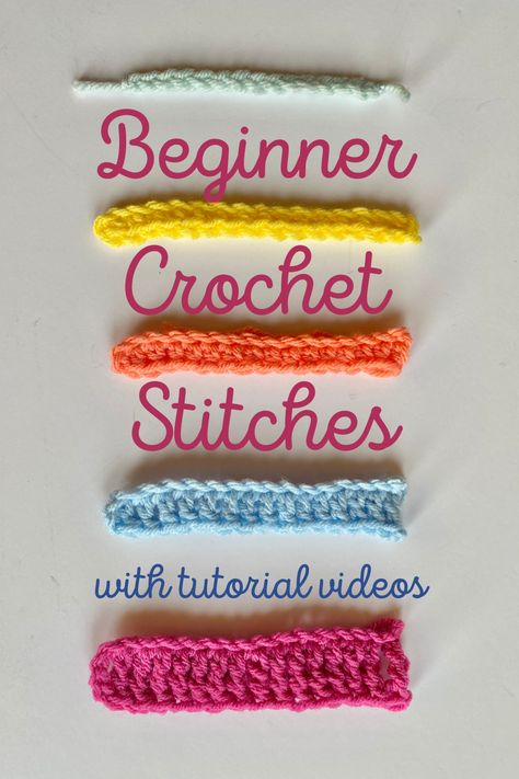 Beginner Guide To Crochet, Easiest Crochet For Beginners, Single Crochet Vs Half Double Crochet, Single And Double Crochet Stitch, Double Crochet Vs Single Crochet, Begginer Crochet Stitches, Learning Crochet Stitches, Basics Of Crocheting, Practice Crochet Stitches