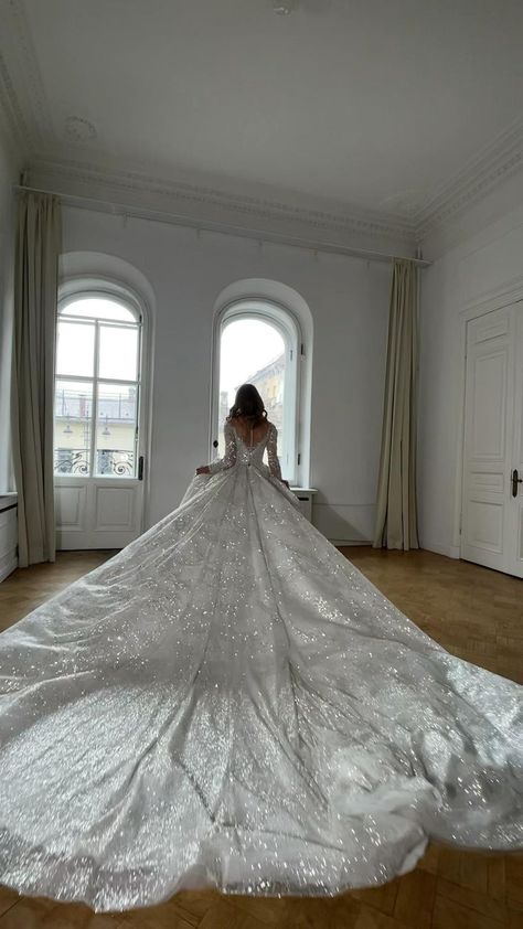 Wedding Dresses Fancy, Huge Wedding, Extravagant Wedding Dresses, Dresses Fancy, Sparkly Wedding Dress, Extravagant Wedding, Wedding Dresses Cinderella, Cinderella Wedding, Pretty Wedding Dresses