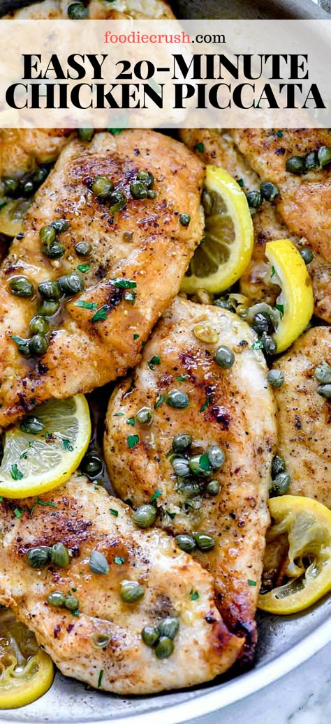 Easy Chicken Piccata Recipe, Chicken Piccata Easy, Easy Chicken Piccata, Chicken Piccata Recipe, Piccata Recipe, Foodie Crush, Chicken Piccata, God Mat, Dinner Easy