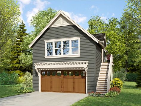 034G-0028: Carriage House Plan with 2-Car Garage Garage Design Detached, Garage Apartment Interior, Above Garage Apartment, Garage Apartment Floor Plans, Garage Plans With Loft, Craftsman Garage, Garage Apartment Plan, Plan Garage, Country Style Bedroom