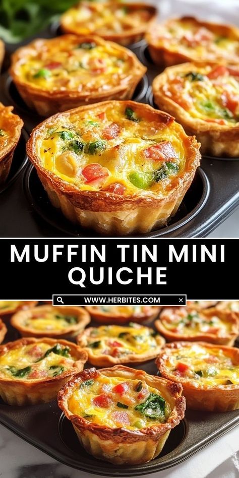 These Muffin Tin Mini Quiches are the ultimate bite-sized breakfast or brunch treat! Packed with fluffy eggs, cheese, and your favorite mix-ins, they’re easy to make, freezer-friendly, and perfect for meal prep. Whether you’re hosting brunch or need a quick grab-and-go snack, these mini quiches are sure to impress. Try them with bacon, veggies, or your favorite cheese for a tasty twist! Quiche Easy, Hosting Brunch, Fluffy Eggs, Mini Quiches, Mini Quiche, Freezer Friendly, Muffin Tin, Easter Recipes, Easy Delicious