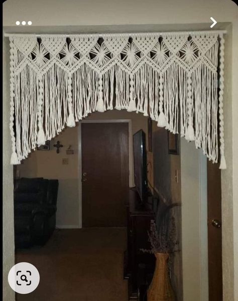 Macrame Toran, Cortina Macrame, Macrame Window Curtain, Macrame Door, Macrame Door Curtain, Macrame Curtains, Simpul Makrame, Pola Macrame, Macrame Wall Hanging Tutorial