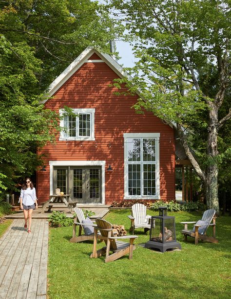 Swedish Cottage, Sweden House, Quaint Cottage, Red Cottage, Cottage Exterior, Swedish House, Small Cottage, Red House, Cabins And Cottages