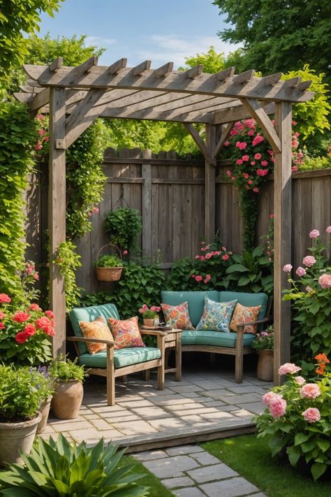 20 Corner Pergola Ideas – ToolzView Garden Design With Pergola, Front Yard Gazebo, Yard Corner Ideas, Small Pergola Ideas Backyards, Corner Backyard Ideas, Back Corner Yard Ideas, Corner Garden Ideas Landscape Design, Small Pergola Ideas, Backyard Corner Ideas