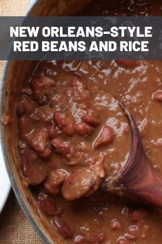 Red Bean And Rice Recipe, Red Beans And Rice Recipe, Red Beans N Rice Recipe, New Orleans Recipes, Cajun Dishes, Red Beans And Rice, Southern Recipes Soul Food, New Orleans Style, Meat And Vegetables