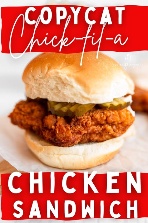 Chick Fil A Chicken Sandwich Recipe, Chick Fil A Chicken Sandwich, Chick Fil A Recipe, Chick Fil A Sandwich, Chicken Sandwich Recipe, Copycat Chick Fil A, Spicy Chicken Sandwiches, Chicken Sandwich Recipes, Fried Chicken Sandwich