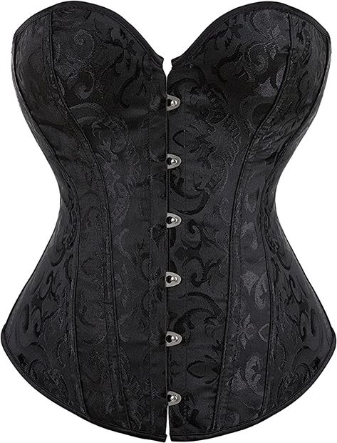 The Corset is lined in cotton material for durablity and support, and protect the exterior fabric. This Vintage Boned corset gives you firm muscle control and instant waist reduction. A beautiful piece for your collection, the corset is boned for support with high quality workmanship and SUPER SOFT material to sculpt an hourglass figure. A must have fashion accessories and a waist cincher to your wardrobe. Bustier Top Corsets, Corset Bustier Top, Corset Styles, Satin Bustier, Corset Bustier, Overbust Corset, Strapless Corset, Corset Crop Top, Floral Denim