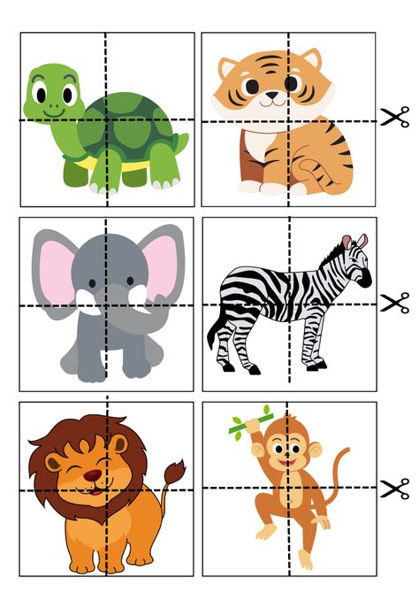 Animal puzzles. Fun learning. Kids activity. Animals For Preschool Activities, Aba Printable Activities, Animals Puzzle Worksheet, Animal Activities Preschool, Animals Activity For Kids, Puzzle Activities For Kids, Animal Games For Kids, Animals Worksheets For Kids, Animal Puzzle Printable